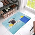 thumbnail image 3 of MKHERT Funny Pug Dog with Yellow Rubber Duck in Bathtub Doormat Rug Home Decor Floor Mat Bath Mat 30x18 inch, 3 of 3