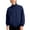 Navy, variant on Men's Lightweight Full Zip Stand Collar Casual Bomber Jacket with Elastic Cuffs and Hem for Everyday Wear Black L