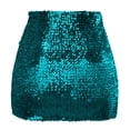 thumbnail image 3 of Riforla Sequin Skirts for Women Shiny Sequined Mini Skirts for Night Out Party Womens Skirts Green One Size, 3 of 4