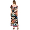 thumbnail image 3 of Free Market by Flying Tomato Women's Juniors Floral Off Shoulder Smocked Dress (Black Multi, Small), 3 of 4