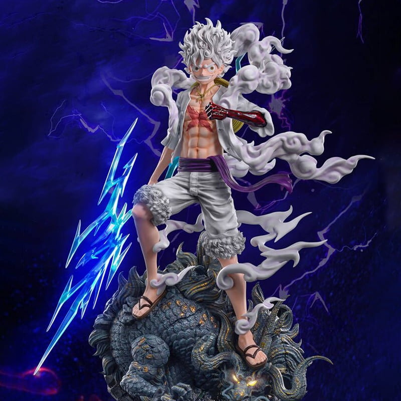 28cm One Piece Figures Luffy Gear 5 Nika Sun God Pvc Anime
