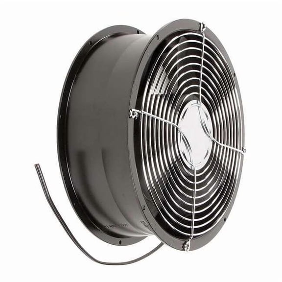 Standard Round Axial Fan, Round, 115V AC, Plastic/Steel, 10 in W.