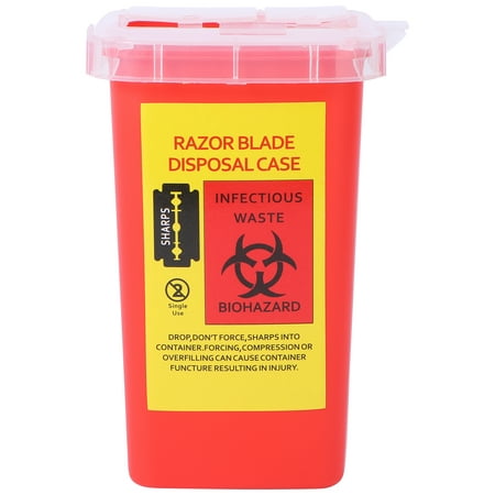 

OUNONA 1PC Dispenser Razor Disposable Case Storage Container Plastic Box for Barbershop Salon Recycling (Red)