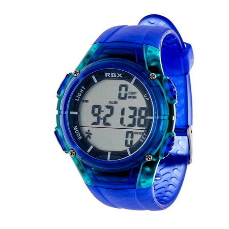 RBX - RBX Pedometer Watch, Clear Green Strap - Walmart.com - Walmart.com