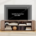 thumbnail image 6 of Topbuy TV Stand for 65 Inches TVs Modern Entertainment Center with 8 Open Shelves & 4 Cable Holes MDF TV Console Table Light Grey, 6 of 9