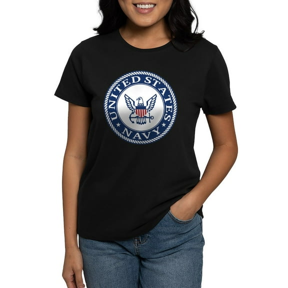 CafePress - United States Navy Women's Dark T Shirt - Women's Traditional Fit Dark T-Shirt