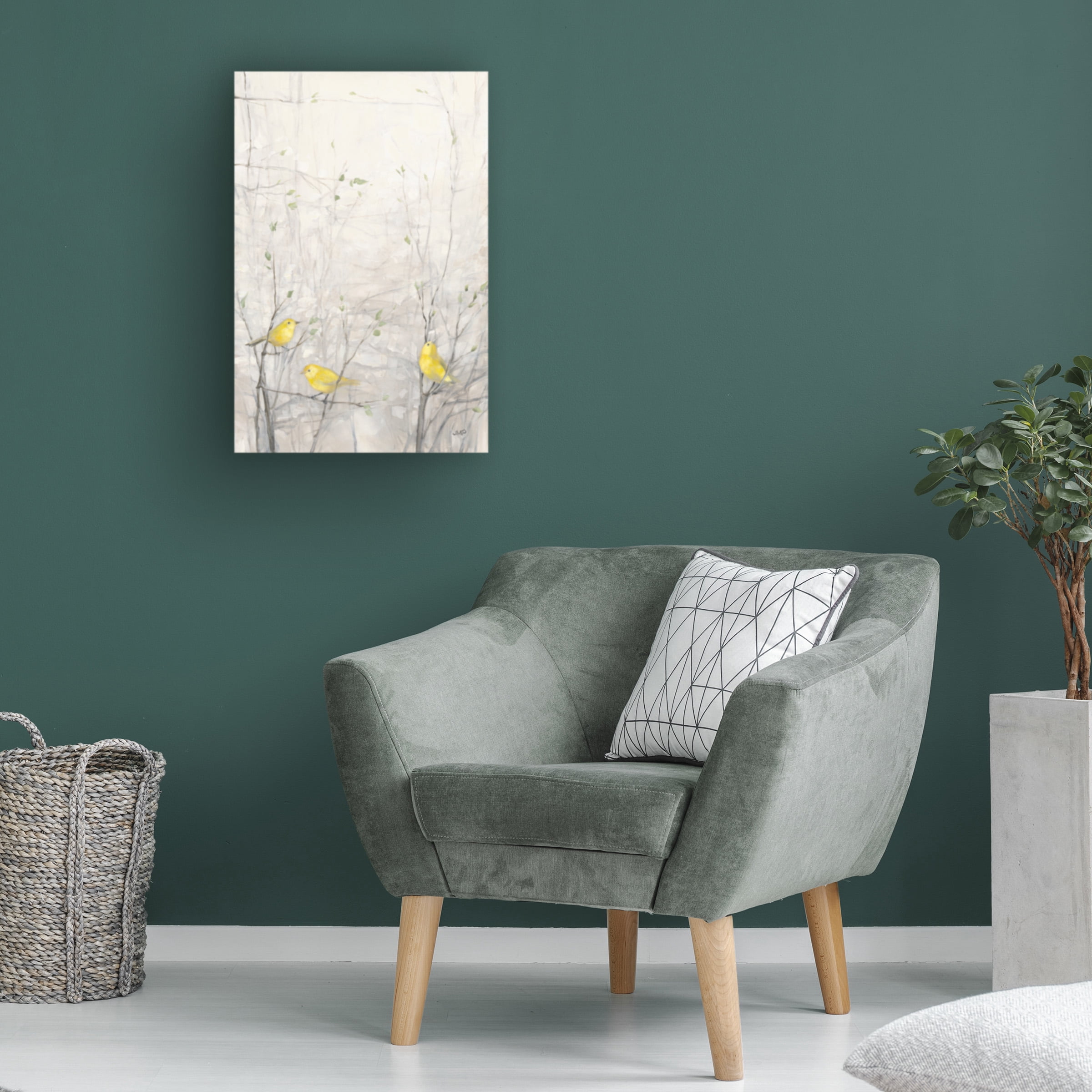 Julia Purinton 'Birds in Trees I' Canvas Art