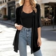 thumbnail image 3 of jiaxiM Lightweight Cardigans for Women 2026 Summer Chiffon Breathable Cardigan Half Sleeve Open Front Long Kimono Cover Ups, 3 of 6