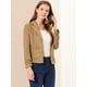 thumbnail image 2 of Chaqueta de Gamuza Sintética Allegra K Caqui L, 2 of 6