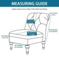 thumbnail image 6 of LKJYER Armless Accent Chair Cover Stretch Spandex Slipper Chair Covers Removable Non-Slip Silp Cover for Accent Chairs Without Arms for Living Room Hotel, 6 of 7