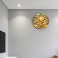 thumbnail image 5 of Hoease 10 Inch Silent Wall Clock, Stained Glass Glowing Lotus Decorative Wall Clock, Battery Operated Non-Ticking Round Clock for Living Room Bedroom Floral Home Decor, 5 of 10