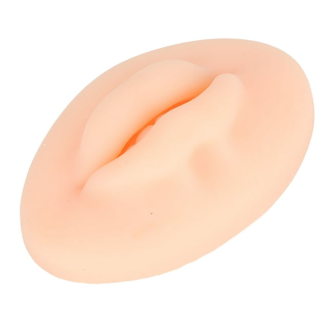 Fake Lips, 3D Silicone Lips Easy To Use Widely Used Soft For Training For Embroidery Novice Light Skin