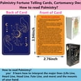thumbnail image 2 of 56 Pcs Palmistry Fortune Telling Cards, Tarot Cards for Beginners and Fun Playing Card, Mystic Gift Idea tarot playing cards, Revealing the Fortune Secrets Hidden in Hand, 2 of 7