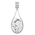 thumbnail image 2 of 925 Sterling Silver Pendant Natural Howlite Handmade Jewelry, 2 of 8