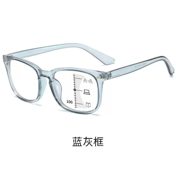 Bifocal Reading Glasses Blue Light Blocking Progressive Multifocal Readers for Men Women Rectangle Computer Glasses 1.0 to 3.0,100