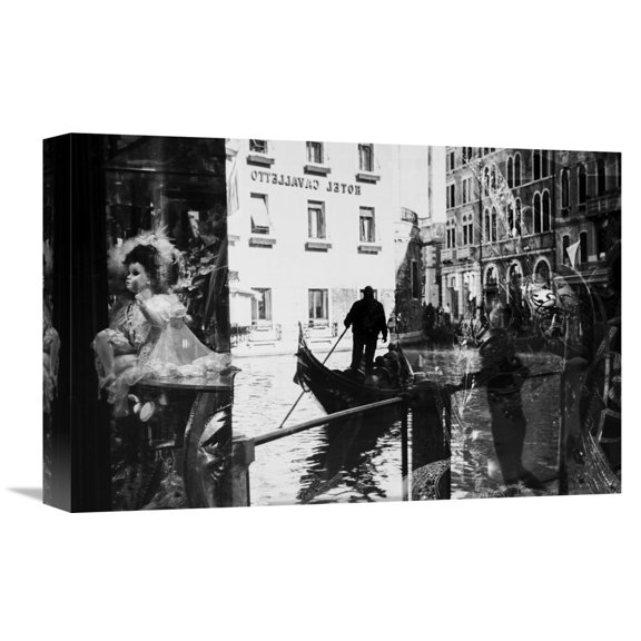 Global Gallery Sasa Krusnik,'Venice Reflections' Stretched Canvas Artwork