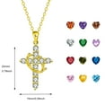 thumbnail image 6 of Crown Cross Necklace for Women, 18K Yellow Gold Plated Crown Cross Pendant Necklace Zirconia Cross Necklaces Faith Cross Jewelry First Communion Gifts, 6 of 6