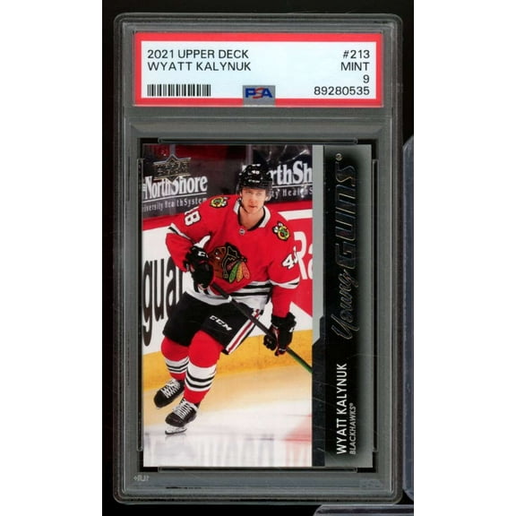 Wyatt Kalynuk Rookie Card 2021-22 Upper Deck #213 PSA 9