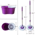 thumbnail image 4 of UBesGoo 360 Degree Rotate Bucket Mop with 2 Microfiber Mop Heads Purple, 4 of 5