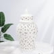 thumbnail image 5 of tarro de jengibre,Jarrón de cerámica de jengibre con caja de almacenamiento con tapa,Tarro de decoración florero decorativo para el hogar,Decoración de mesa de centro de mesa de, 5 of 8