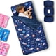 thumbnail image 1 of Primlect Tapete para Siesta, 55" x 22", Saco de Dormir Portátil con Almohada Removible, Fácil de Enrollar y Almacenar, Negro, 1 of 15