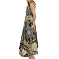 thumbnail image 4 of Sakkas Women's Batik Medallion Handkerchief Hem Adjustable Dress - Black / Beige - OS, 4 of 4
