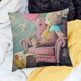 thumbnail image 2 of BANET  Short Plush Pillowcase - Perfect Blend of Comfort and Style Art Painting 12x12in, 2 of 5