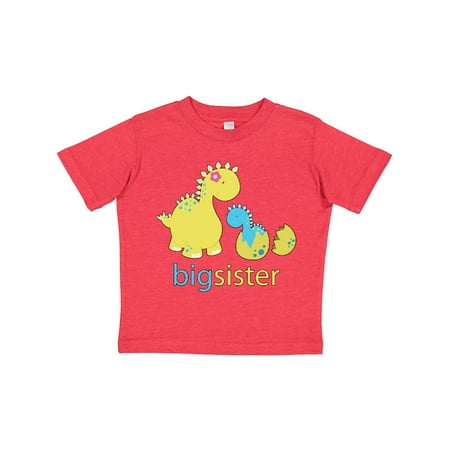 

Inktastic Big Dinosaur Sister Gift Toddler Toddler Girl T-Shirt