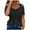 Black, variant on Plebaso Cold Shoulder Tops for Women V Neck Short Sleeve Trendy Summer Casual Eyelet Beach Vacation Blouses