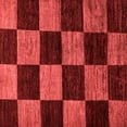 thumbnail image 1 of Ahgly Company Indoor Square Checkered Red Modern Area Rugs, 7' Square, 1 of 4