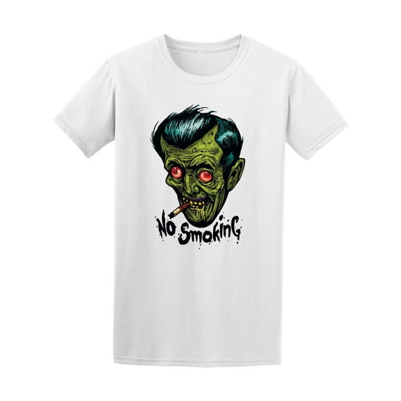 Colorful No Smoking Sign Zombie Tee Men's -Image by Shutterstock