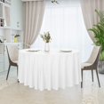 thumbnail image 3 of LAICAIW Round Tablecloth-120 Inch-Water Resistant Spill Proof Washable Polyester Table Cloth Decorative Fabric Table Cover for Dining Table, Buffet Parties and Camping, White, 3 of 7