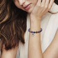 thumbnail image 2 of Xihbxyly Pulsera con Colgante de Amor, Joya de Amatista, Cuerda Elástica Ajustable, Regalo Ideal para Enamorados, Accesorio Versátil, Regalo de Cumpleaños y Aniversario, Que Promueve La Calma., 2 of 7