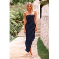 thumbnail image 4 of Vestido PRETTYGARDEN 2025 Largo Strapless con Volantes Azul Marino M, 4 of 8