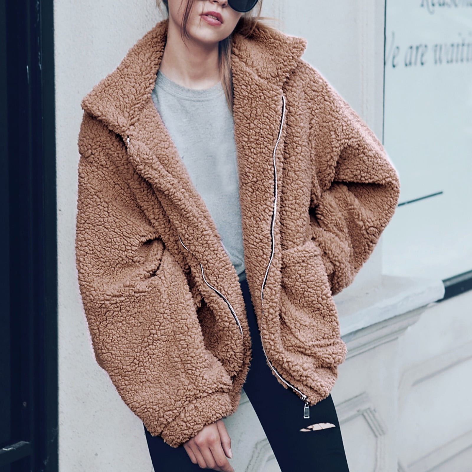 Teddy bear oversized jacket sale