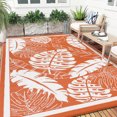 thumbnail image 2 of Findosom 8'x10' Outdoor Rug Patios Rug Waterproof RV Outdoor Rug Camping Rugs Reversible Plastic Straw Rug Large Outdoor Mat Outdoor Area Rug for Camping,Balcony Apartment,Patio,Picnic,Beach Orange, 2 of 11
