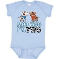 thumbnail image 3 of Inktastic Moo Moo I'm 2 with Cute Holstein Cows Boys or Girls Baby Bodysuit, 3 of 5
