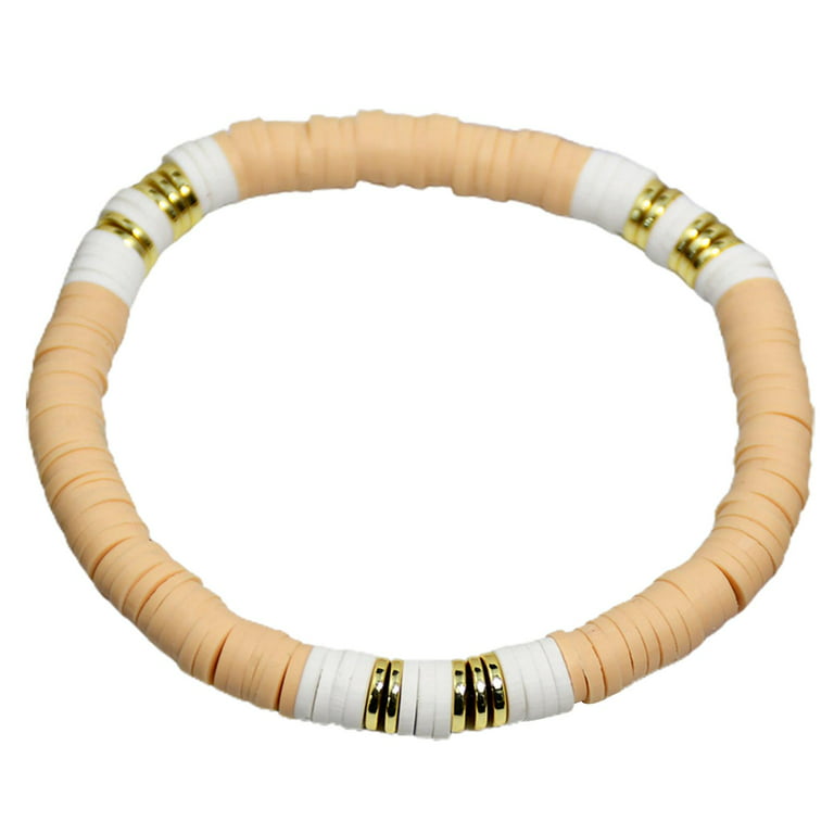 Accessories  This Clay Bead Bracelet With Is Made With Yellow And