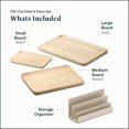 4Piece Double Sided Wood Cutting Board Set Made From FSCCertified