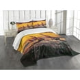 thumbnail image 3 of Ambesonne Yellow Orange Quilted Bedspread Set 3 Pcs, Cruise Ship Sun, Queen Size, Yellow Orange, 3 of 5