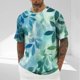 thumbnail image 1 of Tops para hombre, blusas y camisas de cuello redondo y manga corta para hombre, blusas casuales de moda con cuello redondo y manga corta para hombre, blusas de poliéster para hombre, 1 of 5