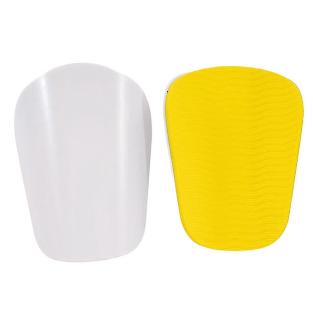 Par de espinilleras de fútbol para juegos de fútbol, cómodas y acolchadas para exteriores. Blanco