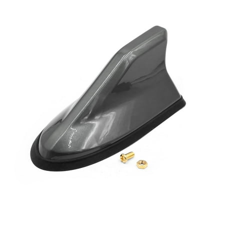 Gray Replacement Antenna - Universal Waterproof Car Shark Fin Roof Antenna Gray Radio AM/FM Signal Aerial