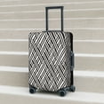 thumbnail image 5 of Uemuo Black White Stripes Printed Washable Luggage Cover - Fashion Suitcase Protector Fits 18-32 Inch Luggage -Small, 5 of 9