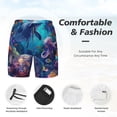 thumbnail image 3 of Fotbe Underwater Turtle Dolphin Octopus Traje de Baño para Hombre – Shorts de Natación de Secado Rápido con Forro y Bolsillos-Small, 3 of 6