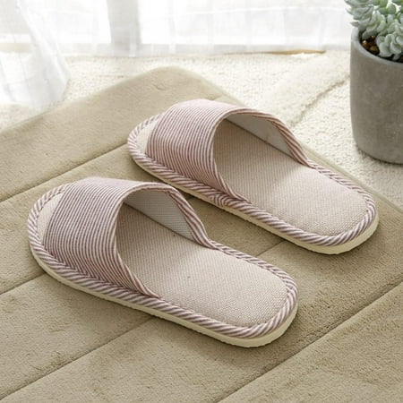 

Linen Indoor Home Cotton Slippers for Men and Women Home Garden Household Commodities Slippers