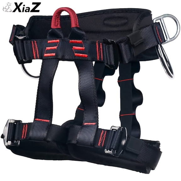 XiaZ Climbing Harness Belt, Professional Work Harness With Adjustable Half Body Design For Caving, Rock Climbing, Fire Rescue And Working At Heights,Strong Bearing Capacity High Safety