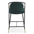thumbnail image 6 of 26" H Upholstered Counter Stool Set of 2, Metal Frame - Green, 6 of 9
