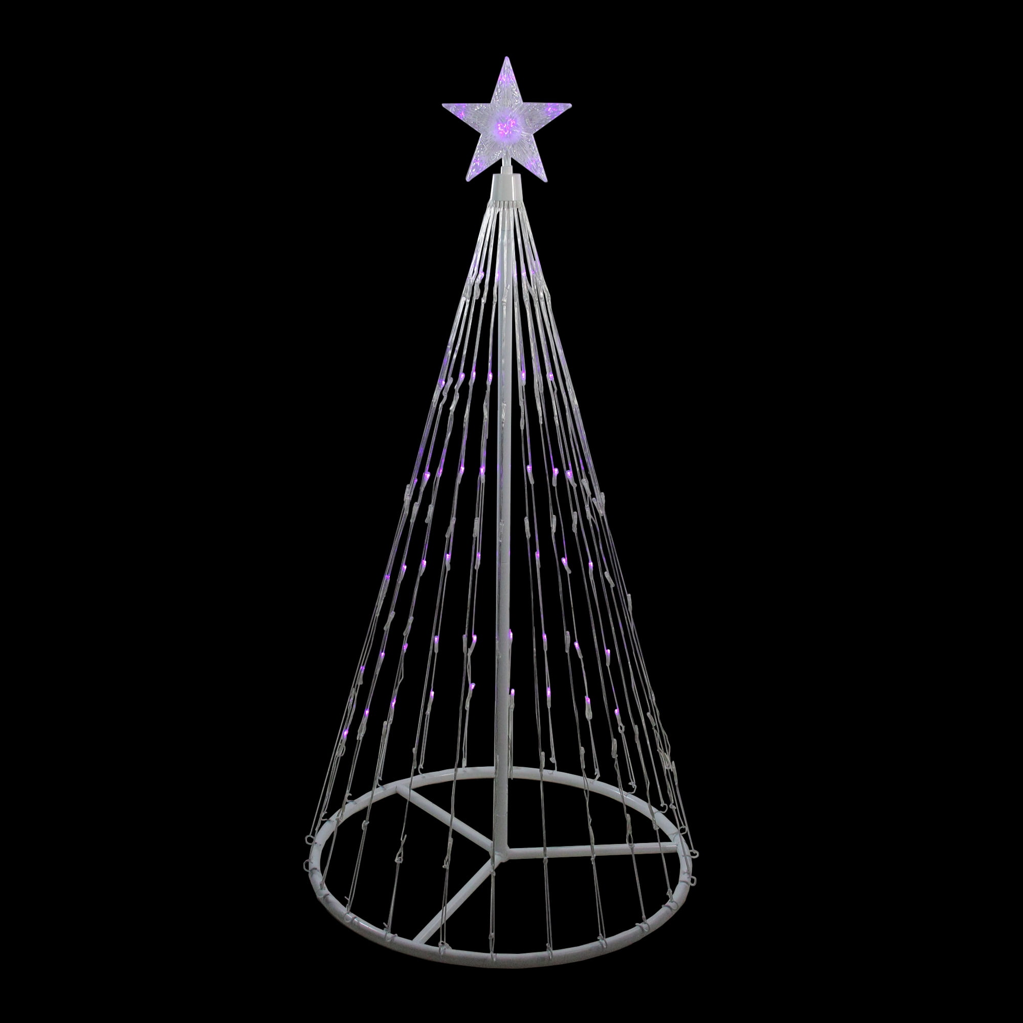 4' Purple LED Lighted Show Cone Christmas Tree Outdoor Decoration