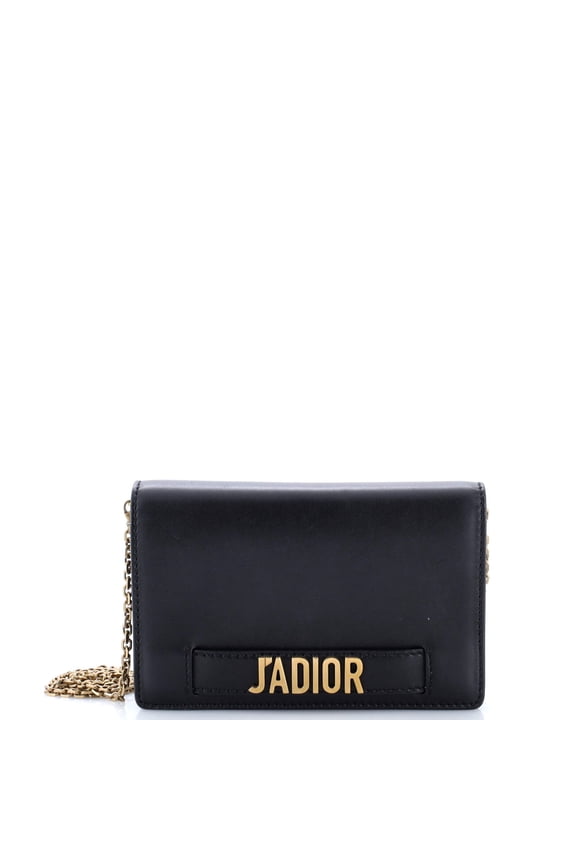 Pre-Owned J'Adior Wallet on Chain Leather By Rebag